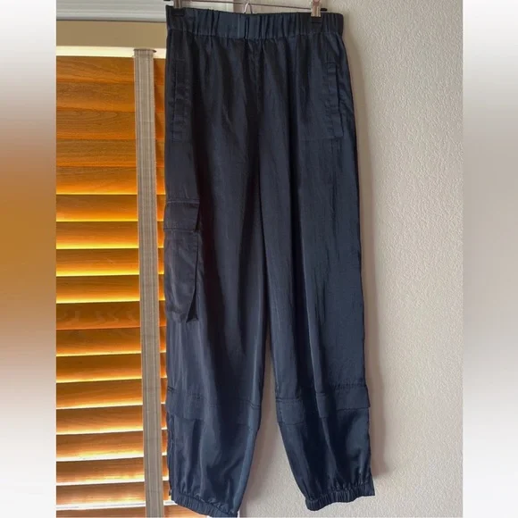 Tibi shiny nylon wilt jogger Navy MEDIUM LONG - Picture 3 of 4